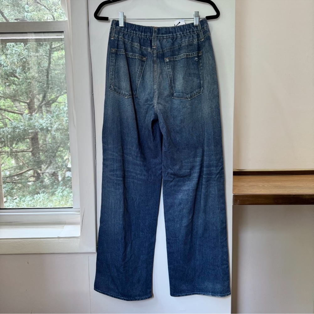 NWT Rag & Bone Miramar Wide-Leg Sweatpant Jeans Lenox Dark Blue Small - Picture 9 of 12